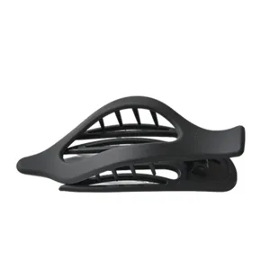 Large matte black hair claw clip minimalist swallowtail hair styling accessory for women daily wear
