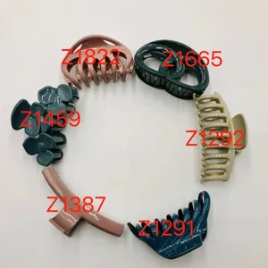 ABS plastic hair claw clips colorful geometric flower hair accessories for women updo