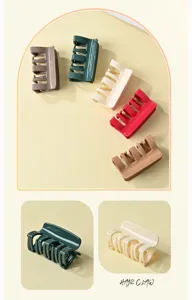 Detail view of soft plastic hair claws in assorted colors, showing flexible anti-slip design.