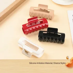 Soft material hair claw clip anti-drop shark clip for daily styling and secure updo hairstyles.