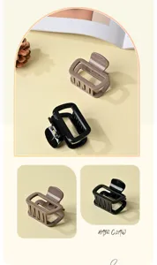 Soft hollow geometric hair claw clip, durable non-slip hair styling accessory for women daily wear.