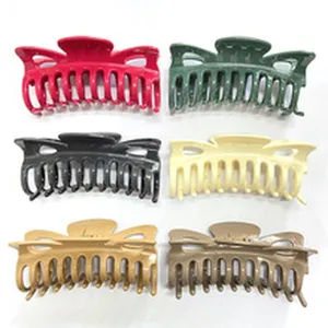 Glossy hair claw clips set, various colors, strong hold styling accessory for daily hair.