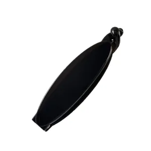 Elegant black glossy hair banana clip, minimalist retro fashion hair accessory for women.