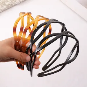 Multi-layer rhinestone hair hoop detail showing teeth and cross design for women daily wear