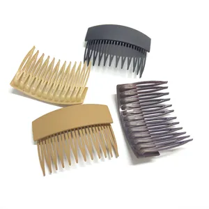 Multicolor hair side combs set for women, stylish French twist combs and hair styling tools.