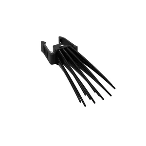 Black multi-prong hair styling clip, root volume hair pick tool for daily salon use.