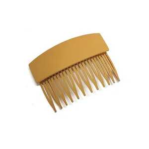 Matte yellow hair comb insert classic design hair styling accessory for daily use.