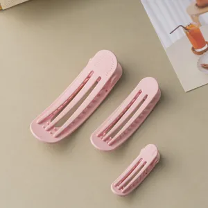 Minimalist Matte Pink Plastic Hair Claw Clip Large Small Hair Accessories For Women Daily Hair Styling Tool Headwear
