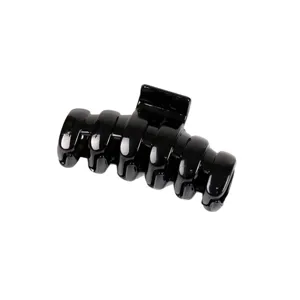 Classic black hair claw clip for women, elegant minimalist hair accessory for daily styling.