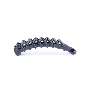 Korean Style Black Plastic Hair Claw Banana Clip Mesh Bow Hair Accessories For Women