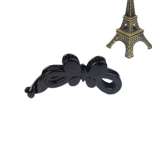 Black plastic hair claw clip butterfly banana clip elegant hair styling accessory for women