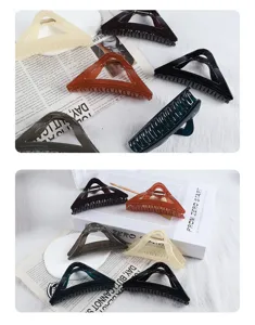 Modische einfache geometrische Dreieck Haarklammer fuer taegliches Styling und Damen Zubehoer.