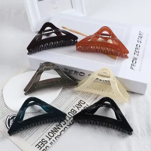 Minimalistische Kunststoff Haarklammer Große Dreieckige Glänzende Haarklammer Zopfhalter Haarstyling Zubehör Für Damen