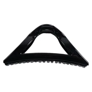 Schwarze dreieckige Haarklammer minimalistisches Haar-Accessoire für Damen Frisurendesign
