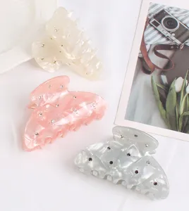 Acryl Haarklammer für Damen, glitzernde Strass Haarspangen für süßes Haarstyling.