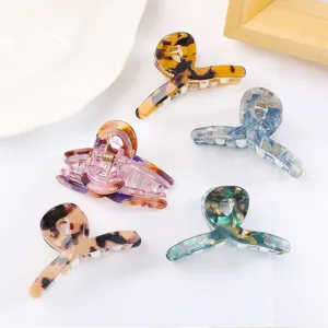 Molletta per capelli in acrilico tartarugato piccolo accessorio dettaglio multicolore