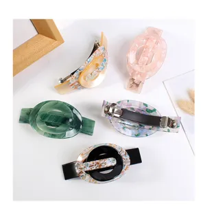 Fermagli per capelli in acrilico grandi mollette geometriche accessori eleganti donna