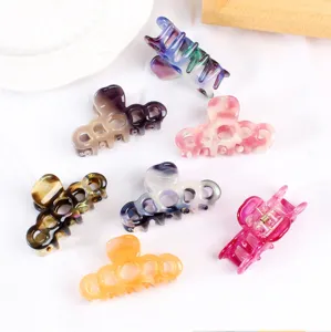 Piccole mollette per capelli cave in acetato colorate accessori per capelli vintage