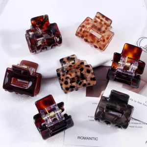 Set di mini mollette per capelli in acetato da 2.5cm, fermagli tartaruga per donne e ragazze.