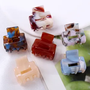 Mini mollette per capelli in acetato, accessori per capelli colorati carini per styling.