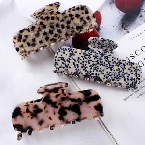 Pinza per Capelli da Donna Semplice in Acetato di Cellulosa con Motivo Marmoreo Tartarugato e Stelle Accessori per Capelli Moda