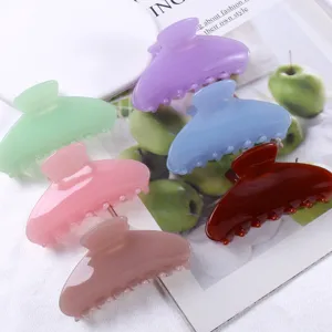 Mollette per capelli in acetato minimalista 8.5cm forcina elegante multicolore per styling quotidiano