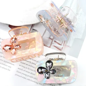 Set di mollette per capelli a farfalla con strass, eleganti pinze per donne e ragazze.