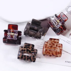 Simpatici mollette per capelli in acetato da 2.5cm, accessori tartaruga per acconciature quotidiane.