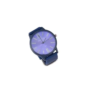 Modische Quarz-Silikonuhr für Damen und Herren mit großem Zifferblatt und klaren Ziffern.