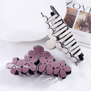 Molla per capelli fiore acrilico moda accessori per capelli minimalisti per donne ragazze