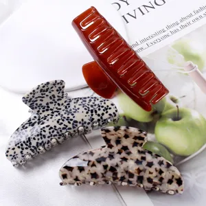 Elegante molletta per capelli in acetato da 9,5cm per donne, accessorio di stile quotidiano.