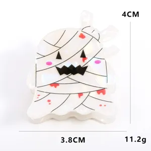 Halloween fantasma artiglio capelli acrilico carino clip donna ragazza acconciatura 4cm