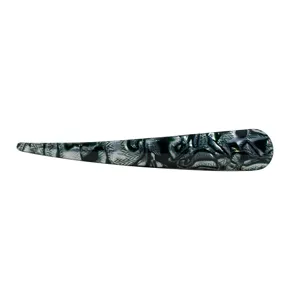 Acrylic hair stick hairpin elegant green abstract pattern retro hair styling accessory for women