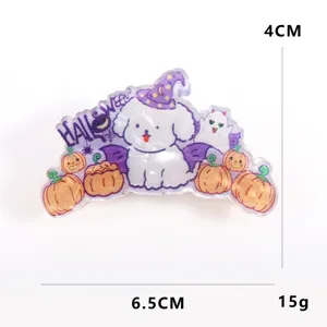 Pinza per capelli Halloween in acrilico simpatico cane fantasma zucca design accessorio