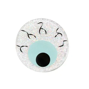Morsetto per capelli in acrilico con bulbo oculare glitter moda accessorio donna ragazze