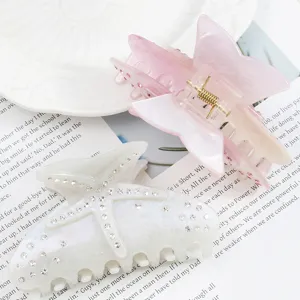 Molle per capelli con strass stella marina e farfalla in acrilico accessori eleganti