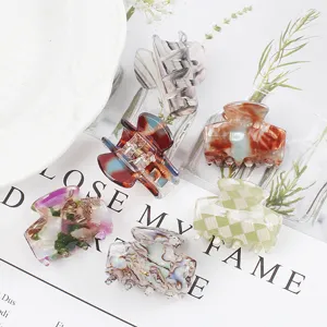 Mini mollette per capelli eleganti geometriche in acetato accessori per donna e ragazza quotidiani