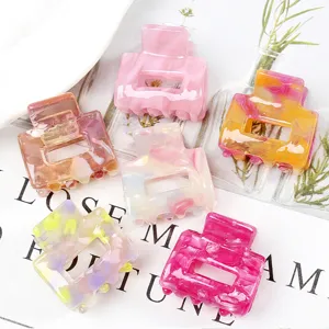 Mini mollette capelli acetato colorate accessori geometrici donna styling quotidiano dettaglio
