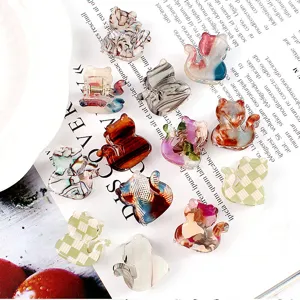 Mini mollette per capelli gatto simpatiche fermagli tartaruga accessori estetici chic
