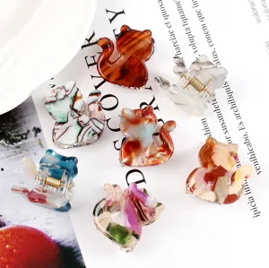 Carini artigli per capelli gatto, mini mollette in acrilico, accessori per capelli tartaruga.
