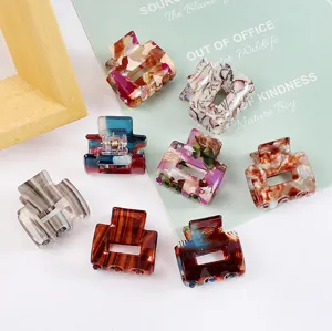 Mini mollette per capelli geometriche, accessori per acconciature vintage in acetato donna.
