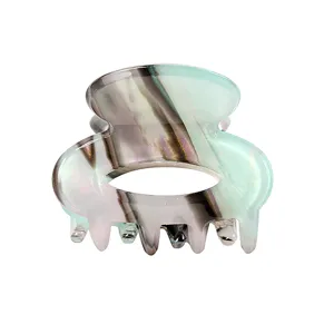 Pinza per capelli mini geometrica PVC trasparente marmorizzata vintage accessorio
