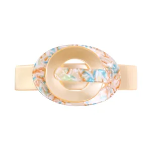 Molla per capelli in acrilico fermaglio elegante con motivo marmo accessori donna