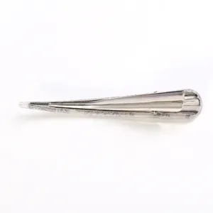 Fermaglio per capelli a becco d'anatra in metallo argentato elegante accessorio donna