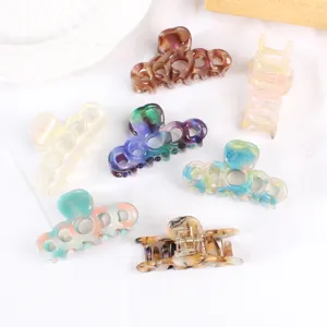 Piccole mollette per capelli in acetato graffe geometriche cave colorate accessori donna