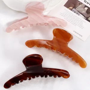 Fashion Acetate Hair Claw Clip Large Marble Tortoise Shell Shark Clip Simple Korean Updo Hair Accessory For Women Girls