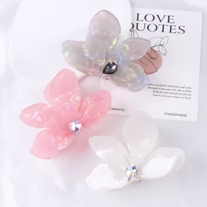 Grosse Schmetterling Haarklammer mit Strass, elegante Kunstharz Haarschmuck Accessoires.