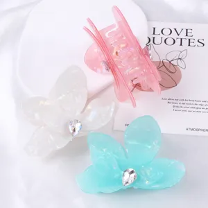 Süßes Strass Haarklammern Set, große Acryl Blumen Haarklammern für das tägliche Styling.