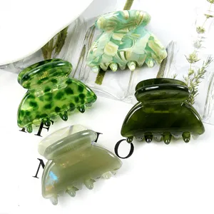 Pinza per Capelli Retrò in Acetato di Cellulosa Mollette Geometriche Traforate Accessori per Capelli Marmo Tartarugato Donna