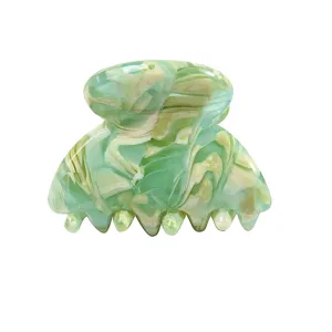 Molla per capelli in acetato coreana retro verde marmorizzata geometrica accessorio donna